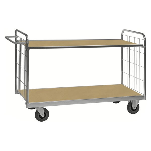 Rollwagen mit zwei Ebenen und Drahtgitterseiten