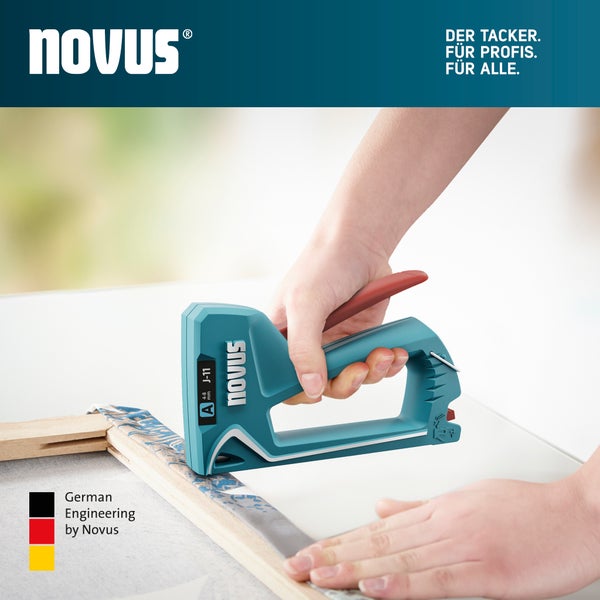 Novus Tools Handtacker J-11, 4-8 mm Typ A, Hobby-Tacker geeignet für Feindrahtklammern 030-0471