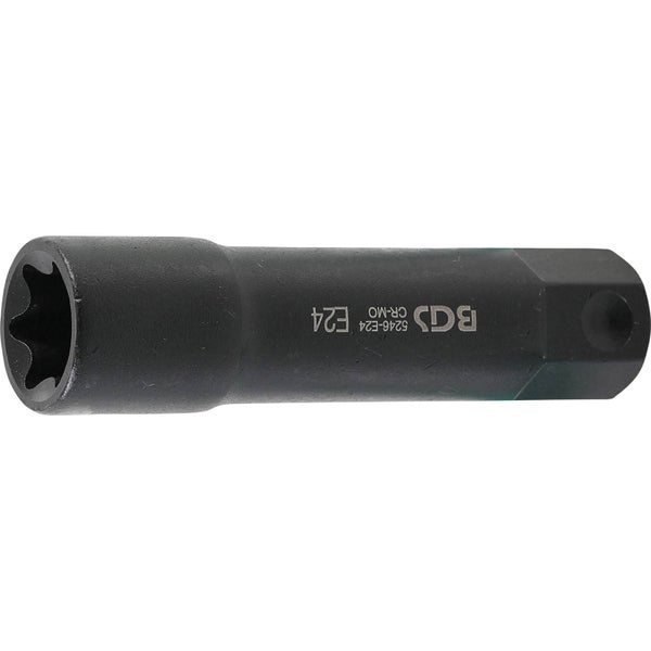 BGS Steckschlüssel-Einsatz E-Profil extra lang Antrieb Außensechskant 22 mm SW E24 - 5246-E24
