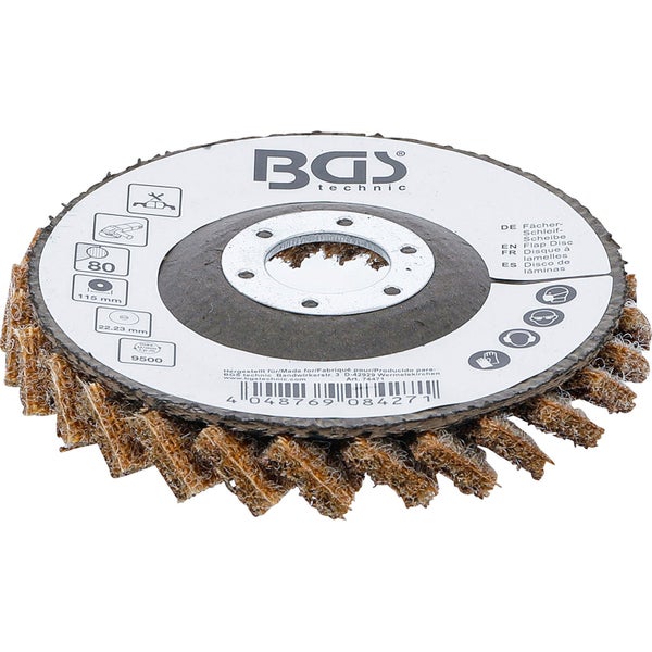 BGS Fächer-Schleif-Scheibe Vlies Ø 115 mm Körnung 80 - 74471