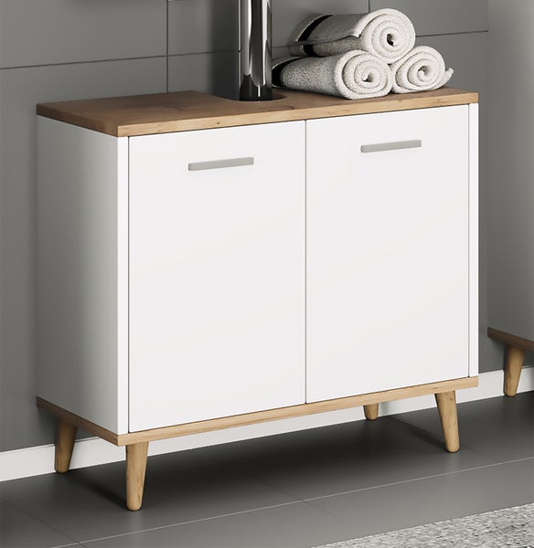 Holz Badmöbel Badunterschrank Waschbecken Landos