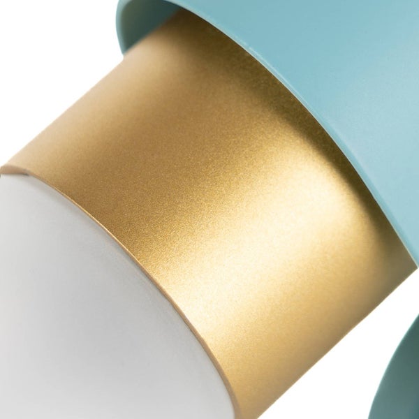 Lucande Tischlampe Idalina (Design, Modern) in Blau aus Metall (1 flammig G4 ) - Designer Tischleuchte Schreibtischlampe Nachttischlampe Wohnzimmerleuchte