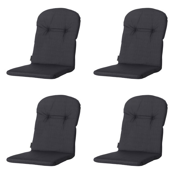Stuhlauflage Stapelstuhl Basic schwarz - Ca. 96x45 cm - 4er-Set