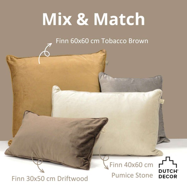 Finn Dekokissen - Unifarben 60x60 cm, Braun