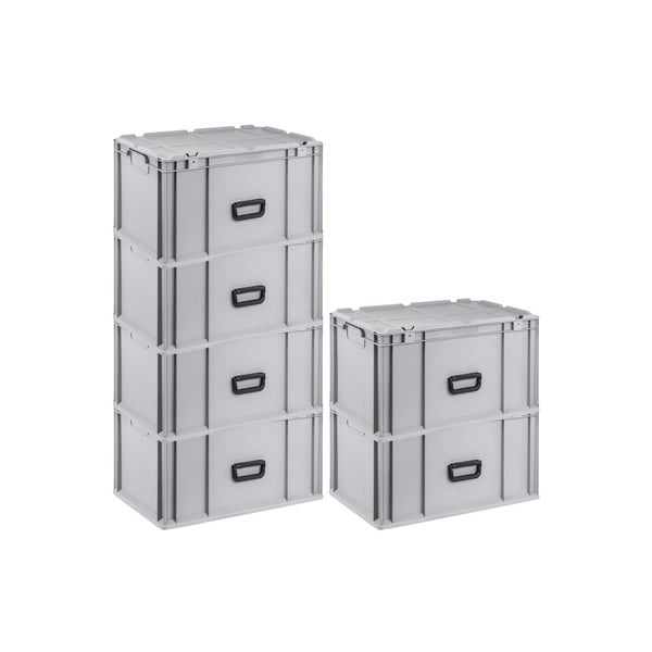 PROREGAL SuperSparSet 6 x Eurobox NextGen Portable HxBxT 33,5 x 40 x 60 cm 65 Liter Eurobehälter Transportbox Transportbehälter Stapelbehälter