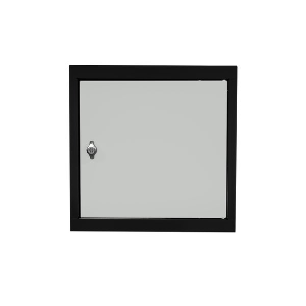 PROREGAL Schließfachwürfel Blocky mit Drehriegelschloss für Vorhängeschloss | HxBxT 40x40x40cm | Anthrazit/Lichtgrau | Tresor, Schließfach, Schlüssel