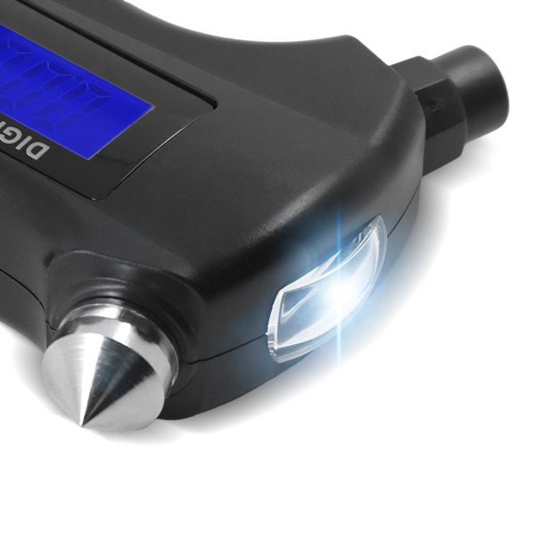 STAHLWERK 5-in-1 Reifendruckprüfer mit LED-Licht – Digitaler Luftdruckprüfer