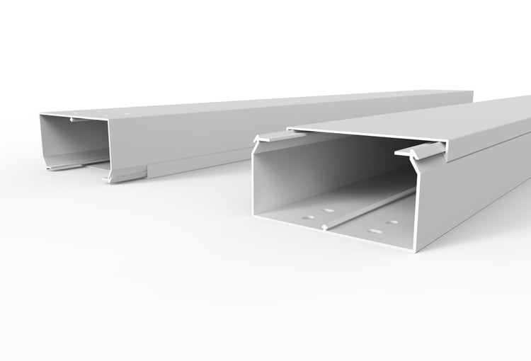 CILSON WDK12060W Art.-Nr. 6800490 Kabelkanal 120 x 60 mm x 2.000 mm - Kanaloberteil und -unterteil mit Bodenlochung, weiß RAL 9010