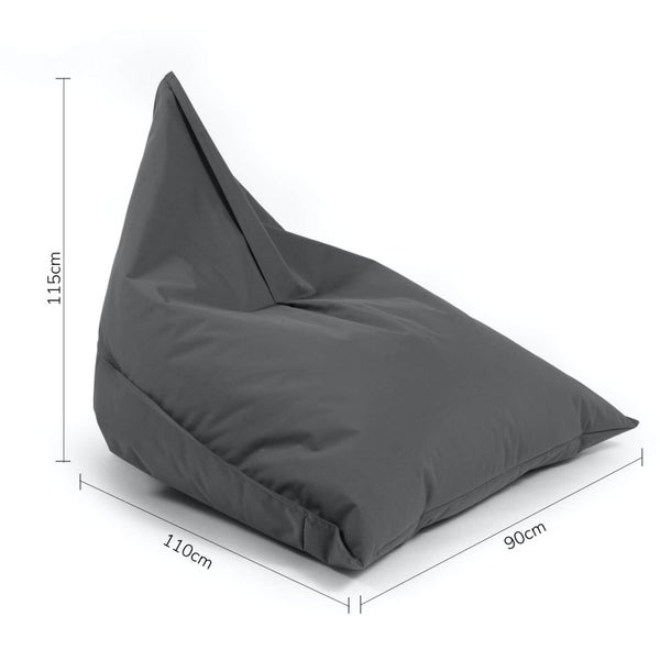 Sitzsack Outdoor für Balkon und Garten 'Der Sommerschlitten', Bean Bag mit EPS-Perlen Füllung, Relaxliege federleicht, Liegekissen, Bodenkissen für Kinder und Erwachsene in petrol