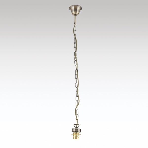 Kettenaufhängung 100cm Aufhängung mit Fassung E27 Schraubring Lampenaufhängung Lampen Kette Antik