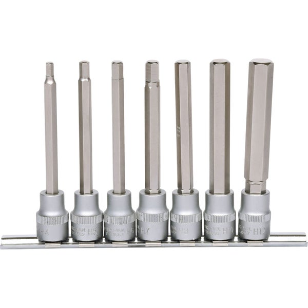 KS TOOLS 3/8 Bit-Stecknuss-Satz Innensechskant lang 7tlg. - 911.1560