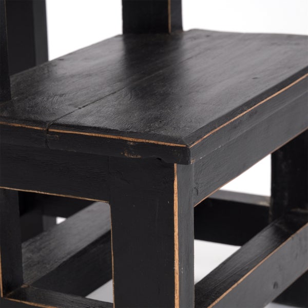 Trittleiter STEP Recyclingholz zweistufig  09 voodoo - schwarz