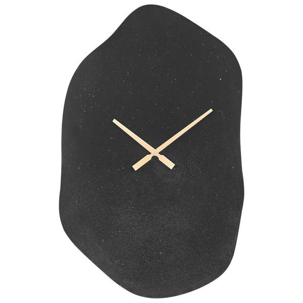 Dekorative Wanduhr mit unregelmäßiger Form und Zeigern