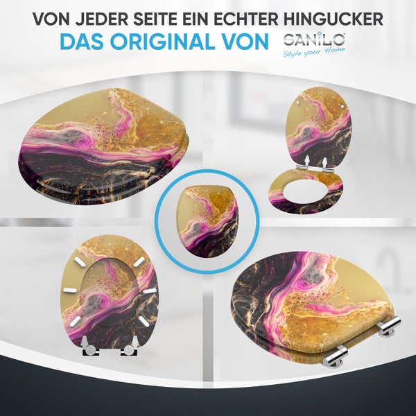 WC-Sitz mit Absenkautomatik Marmor Brillante