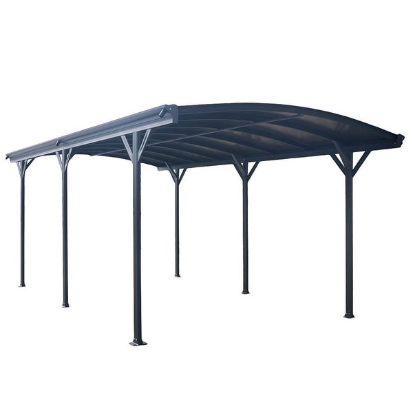 Home Deluxe - Design Carport - FALO, Anthrazit - Maße: 505 x 300 x 226 / 240 cm - inkl. Montagematerial I Autoüberdachung Garage Unterstand