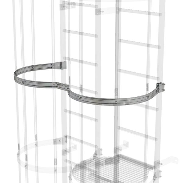 Leiter mit Rückenschutz