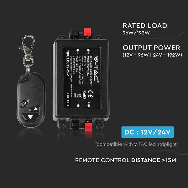 V-TAC VT-2402 - LED-Leuchtband - 96 Watt - Dimmer - Fernbedienung - IP20