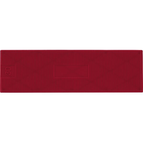 Triuso Unterlegplättchen 100x30x3mm rot Kunststoff - 50 Stück je Verpackungseinheit
