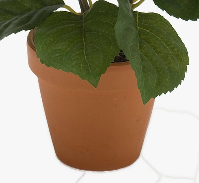 Künstlicher Zweig mit großen grünen Blättern und gerippter Textur, Calathea-Blatt-Nachbildung für die Dekoration.