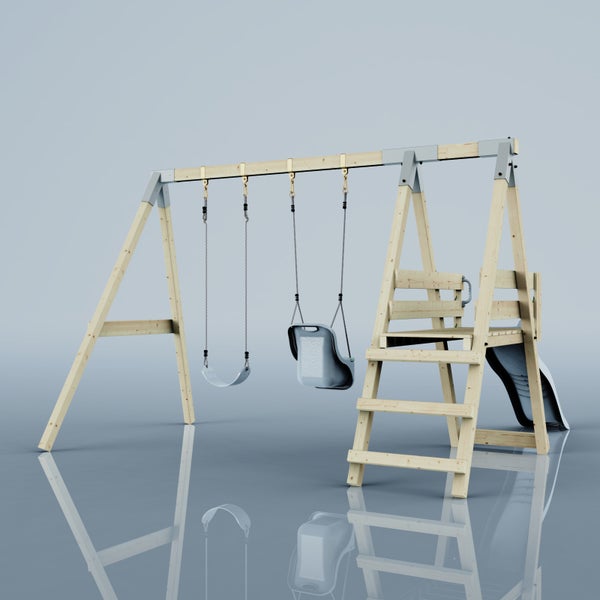 Paradiesvogelblume mit grünen Blättern