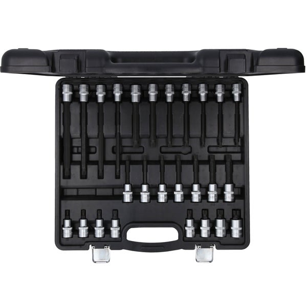 KS TOOLS 1/2 Bit-Stecknuss-Satz für Vielzahn (XZN)-Schrauben 26tlg. - 911.4540