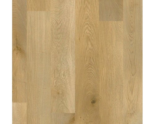 Holzfußboden Dielen mit sichtbarer Maserung und Astlöchern.