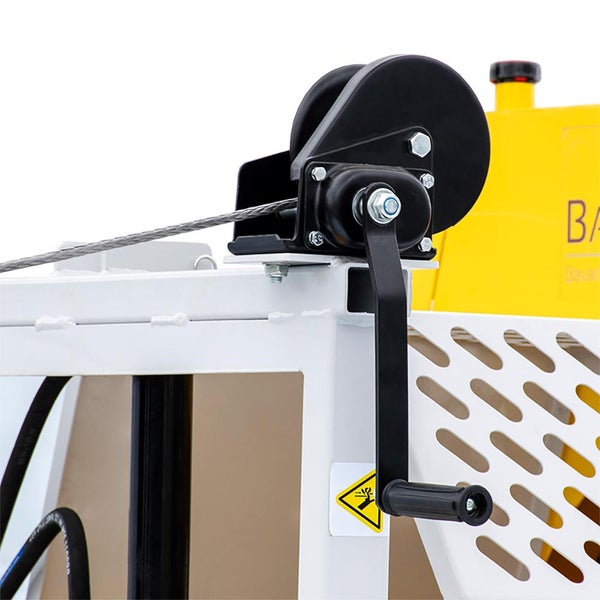 BAMATO WPO-500 Sägespaltautomat mit Joystick-Steuerung und Förderband – 30 Tonnen Spaltkraft