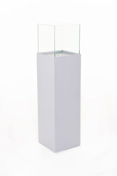 VIVANNO Windlicht CANDELA 100x25x25 cm Alu-Verbund Weiß matt