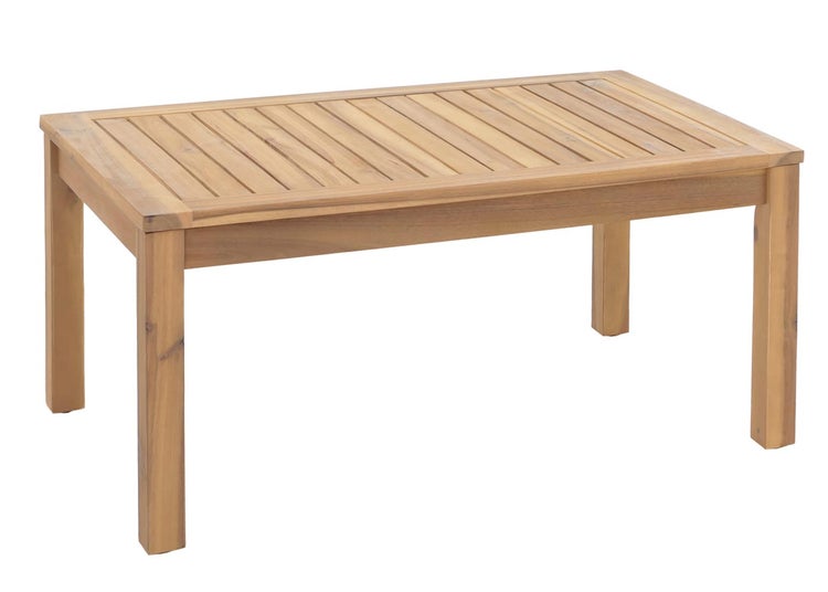 Rechteckiger Gartentisch aus Holz mit geraden Beinen