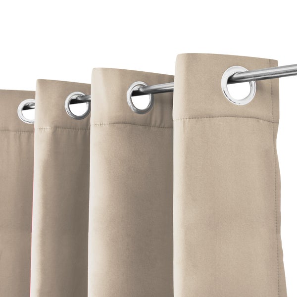 Beautissu Amelie TO Vorhang mit Öse 140x245cm Creme (2tlg)