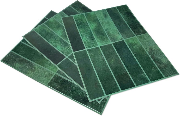 3D Wandpaneel aus Kunststoff in Steinoptik Grün – selbstklebend, wasserdicht, 23 × 29 cm (0,065 m²) – Modell YJC177