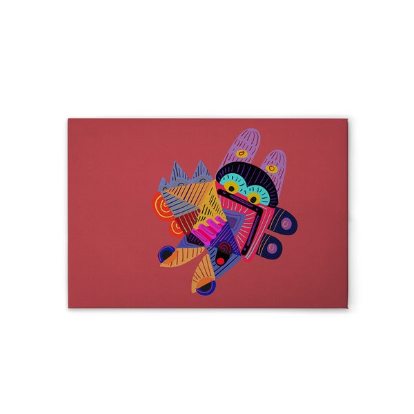 Leinwand mit abstrakter, geometrischer Grafik