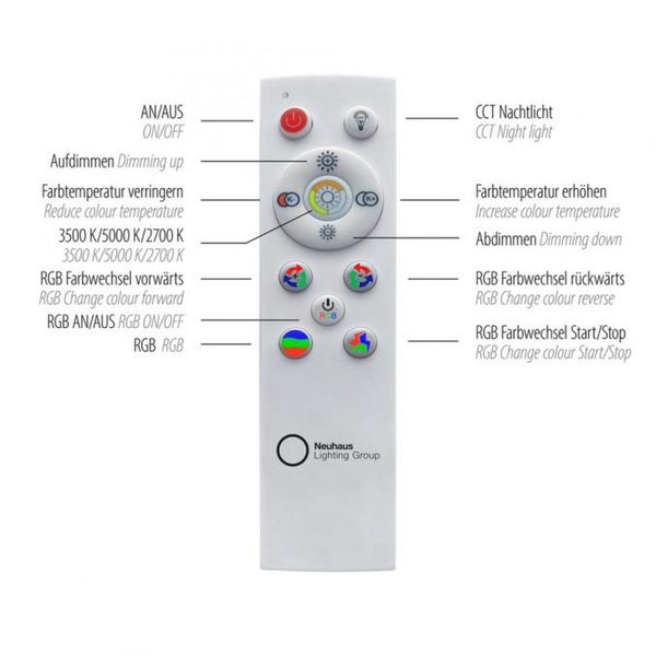 Moderne LED Deckenleuchte mit zwei Ringen und zwei Infinity Spiegel Effekten, 70 mal 39 mal 7 Zentimeter.