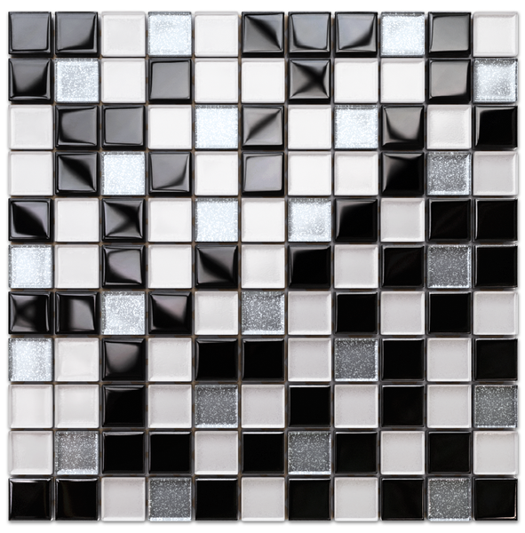 Glasmosaik auf Netz für Bad und Küche 30cm x 30cm  - Moonwalk