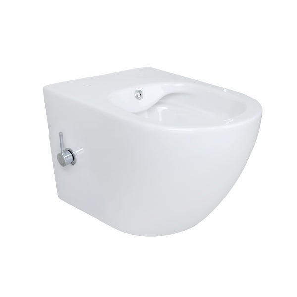 Wandbidet aus Keramik zur Wandmontage mit Armaturanschluss