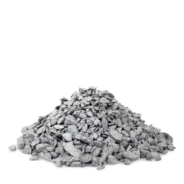 Grauer Splitt oder Schotter für Gartenbau und Wegebau.