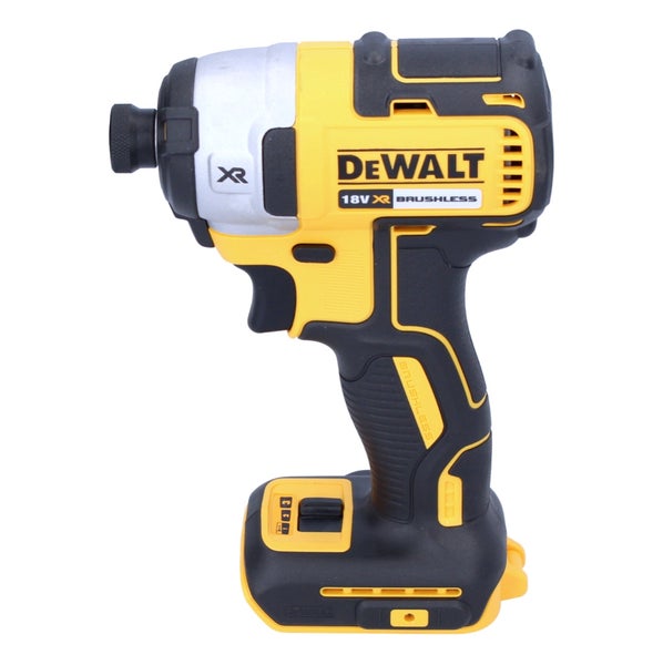 Gelb-schwarzer DeWALT 18 Volt XR Brushless Akku-Schlagschrauber.