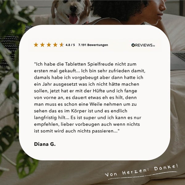 ALPHAZOO Spielfreude Tabletten 180g für Hunde I Bewegungsfreude und Agility Tabs