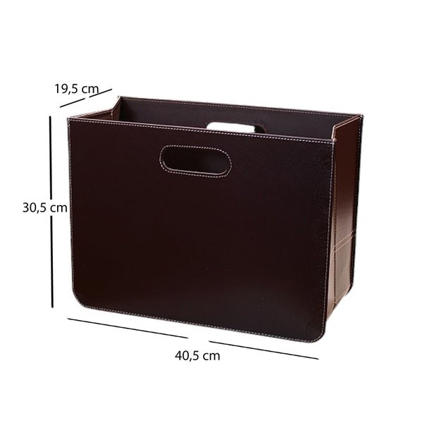 Zeitungskorb  Business Kunstleder Braun
