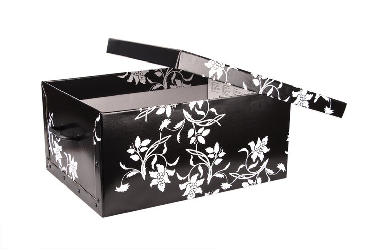 BigDean Aufbewahrungsboxen XXL 3er Set je 45 Liter - mit Deckel & Griffen - aus stabiler Pappe - verschiedene Farben im Barock-Blumenmuster - perfekt für Ordnung im ganzen Haus