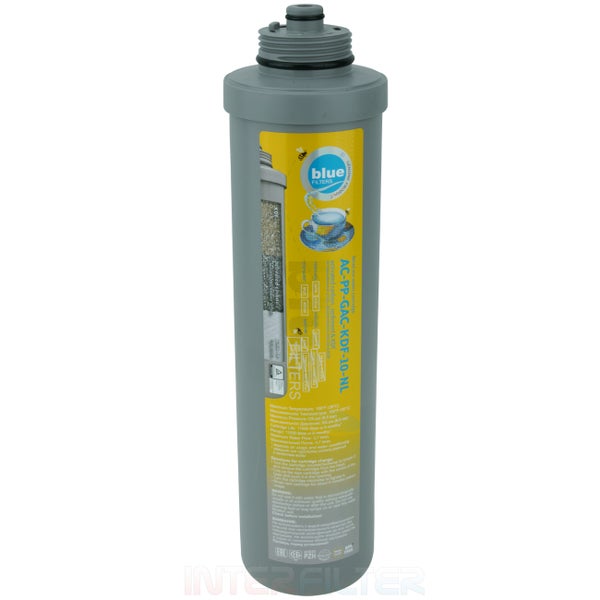 Blue Filters Wasserfilterkartusche AC-PP-GAC-KDF-10-NL mit Aktivkohle zur Wasseraufbereitung