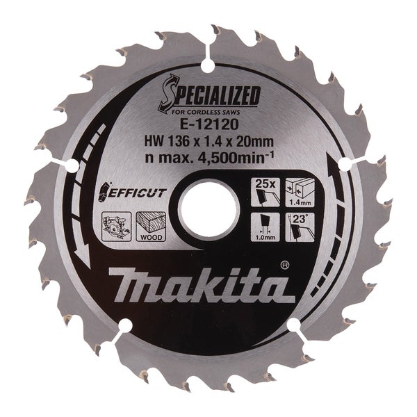 Makita Sägeblatt für Akku-Sägen, 136 x 1,4 x 20 Millimeter