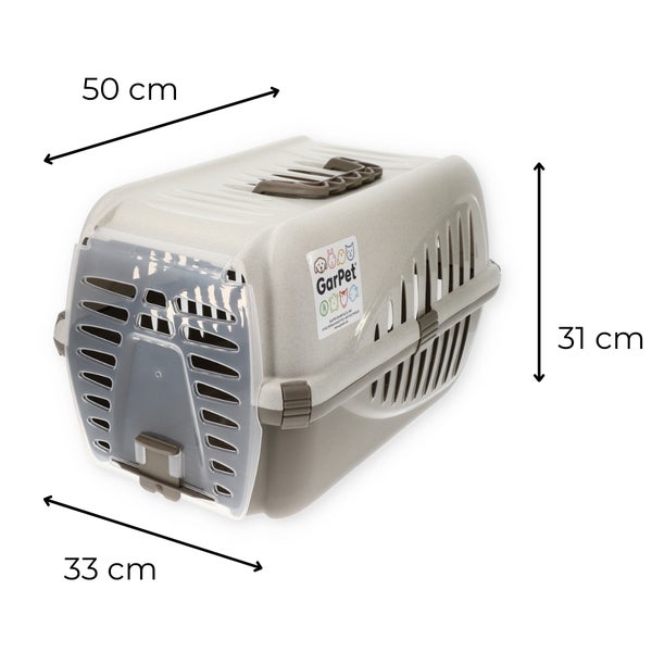 Transportbox Hunde Katzen Kaninchen Hundebox Transport Auto Box Korb Katzenbox extra viele Luftschlitze sicheres Schloss