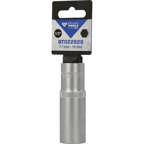 BRILLIANT TOOLS 1/2 Sechskant-Stecknuss lange Ausführung 18 mm - BT022828