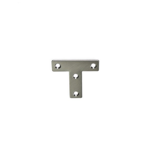 T-Verbinder aus Metall mit vier Schraublöchern zur stabilen Holzverbindung