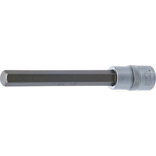 BGS Bit-Einsatz Länge 140 mm Antrieb Innenvierkant 12,5 mm (1/2) Innensechskant 12 mm - 4273