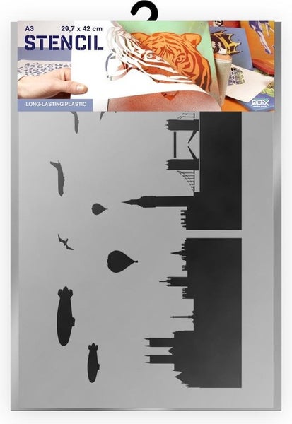 London Skyline Vorlage - Kunststoff A3 Schablone