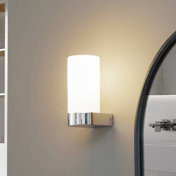 Lucande Wandleuchte, Wandlampe Bad Basolo (spritzwassergeschützt (Modern) in Chrom aus Metall (1 flammig E14) - Wandleuchten Spiegelleuchte Badezimmer Wandbeleuchtung Badezimmerleuchte
