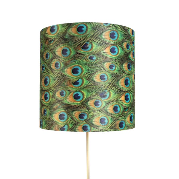 Stehlampe mit Pfauenfederdesign