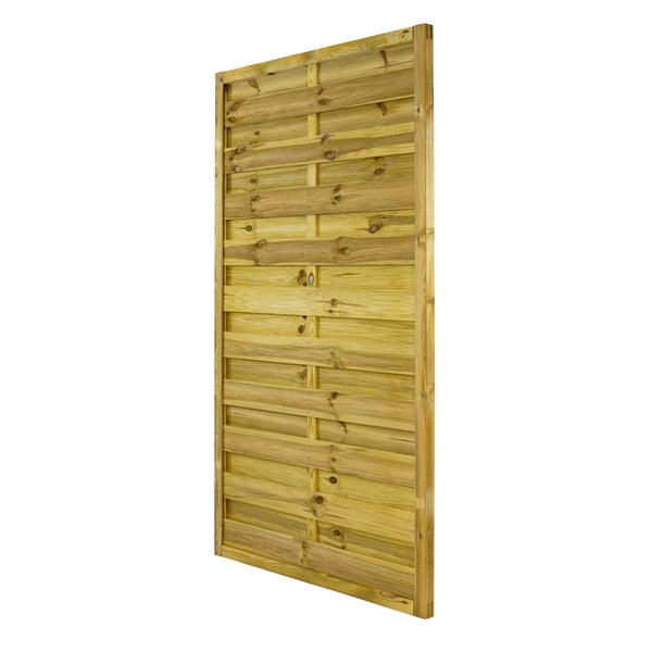 Holzzaun-Element mit horizontaler Anordnung